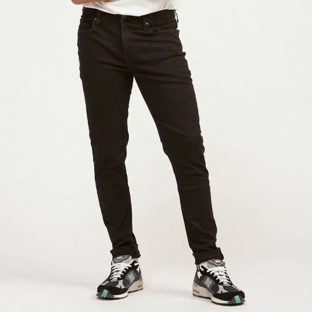 Outland Denim Dusty Slim Leg Washed Black Stretch organic Cotton Denim Jean 30R